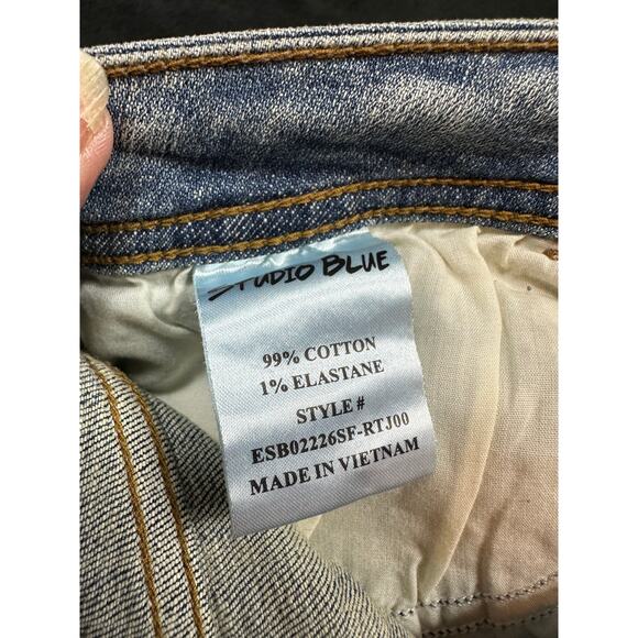 Studio Blue Kadence Super High Rise Distressed Denim Short - Indigo - Size 29 - Picture 10 of 12